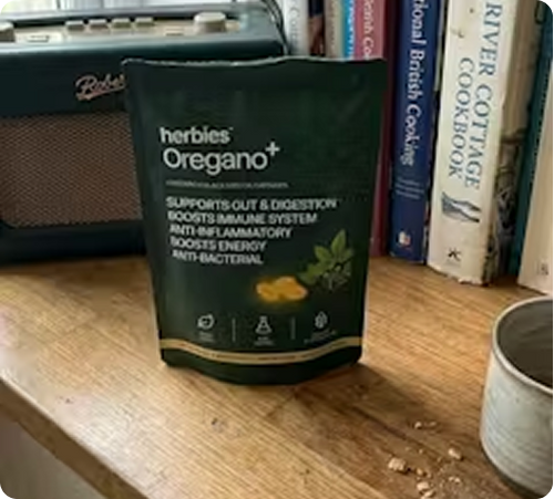 A Herbies customer with Oregano+