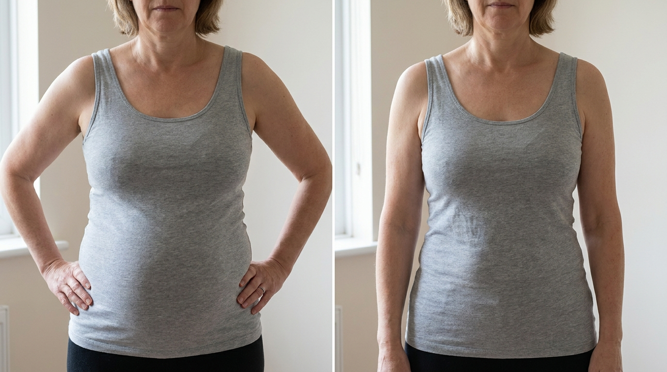 Before and after 30 days on the protocol